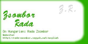 zsombor rada business card